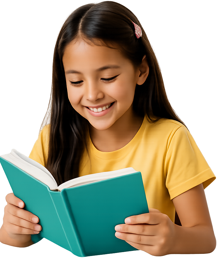 Student reading a text